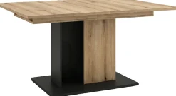 OTTO home Esstisch »MONOLITH, ausziehbar 150 -230 cm, inklusive 2x 40 cm Einlegeplatte« Doppelsäulen-Gestell mit Bodenplatte, Tisch, Küchentisch, Esszimmer