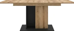 OTTO home Esstisch »MONOLITH, ausziehbar 150 -230 cm, inklusive 2x 40 cm Einlegeplatte« Doppelsäulen-Gestell mit Bodenplatte, Tisch, Küchentisch, Esszimmer