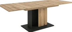OTTO home Esstisch »MONOLITH, ausziehbar 150 -230 cm, inklusive 2x 40 cm Einlegeplatte« Doppelsäulen-Gestell mit Bodenplatte, Tisch, Küchentisch, Esszimmer