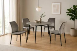 OTTO home Esstisch »Nora« 1 Stk. tlg. organisch-quadratischer Tisch 90x90cm in Sinterstein-Keramikoptik