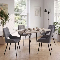 OTTO home Esstisch »Ombrone« ausziehbar 120-160 cm, Synchronauszug, inkl Einlegeplatte, Breite 80cm