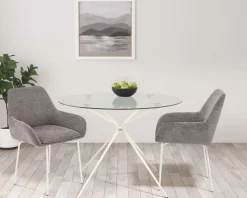 OTTO home Esstisch »Silvi, TOPSELLER!« Esstisch, Glastisch, Küchentisch, OTTOs Choice,rund, Ø110 cm, Metallgestell