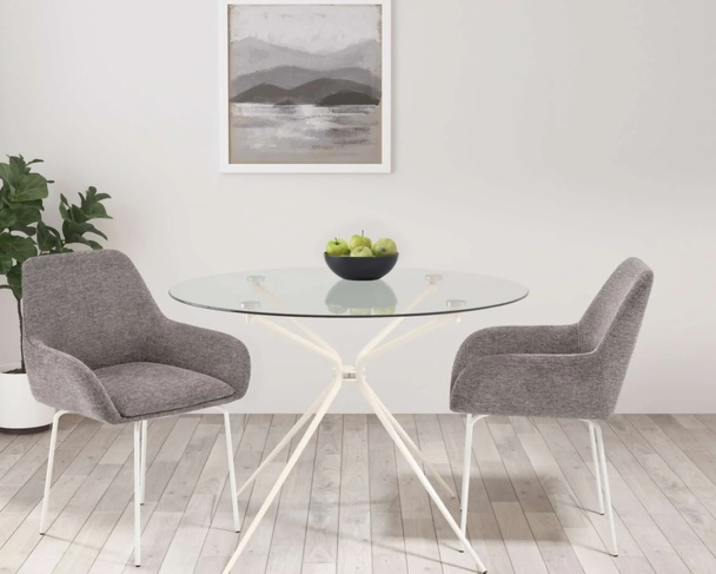 OTTO home Esstisch »Silvi, TOPSELLER!« Esstisch, Glastisch, Küchentisch, OTTOs Choice,rund, Ø110 cm, Metallgestell