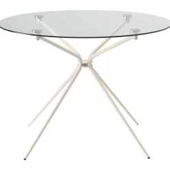 OTTO home Esstisch »Silvi, TOPSELLER!« Esstisch, Glastisch, Küchentisch, OTTOs Choice,rund, Ø110 cm, Metallgestell