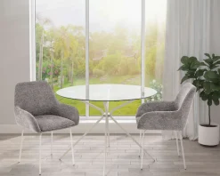 OTTO home Esstisch »Silvi, TOPSELLER!« Esstisch, Glastisch, Küchentisch, OTTOs Choice,rund, Ø110 cm, Metallgestell