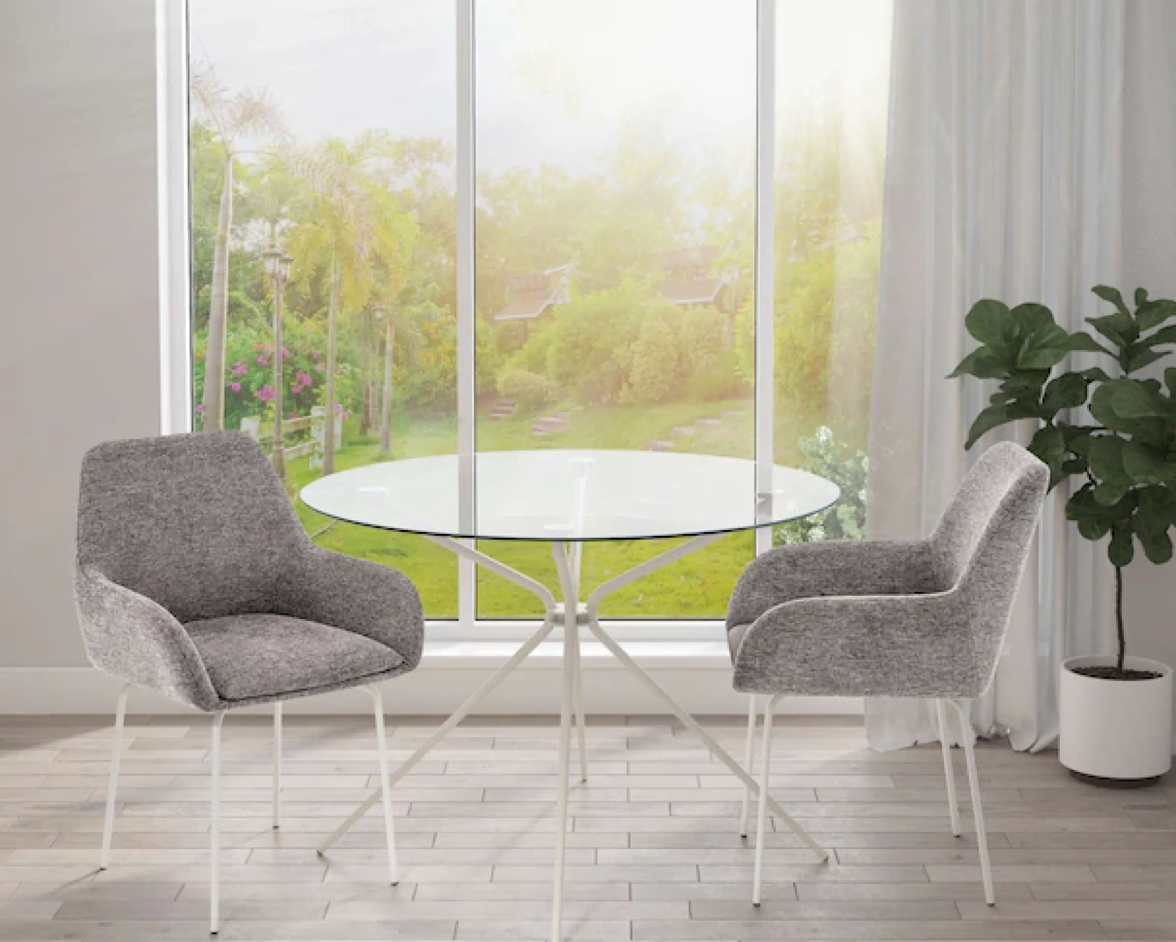 OTTO home Esstisch »Silvi, TOPSELLER!« Esstisch, Glastisch, Küchentisch, OTTOs Choice,rund, Ø110 cm, Metallgestell