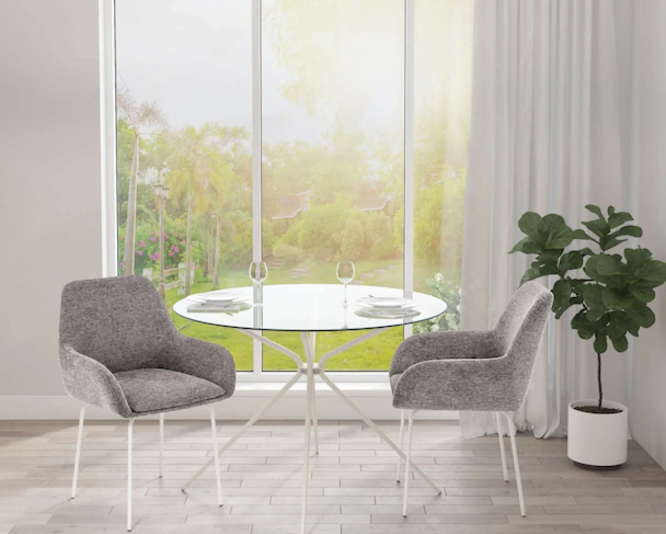 OTTO home Esstisch »Silvi, TOPSELLER!« Esstisch, Glastisch, Küchentisch, OTTOs Choice,rund, Ø110 cm, Metallgestell