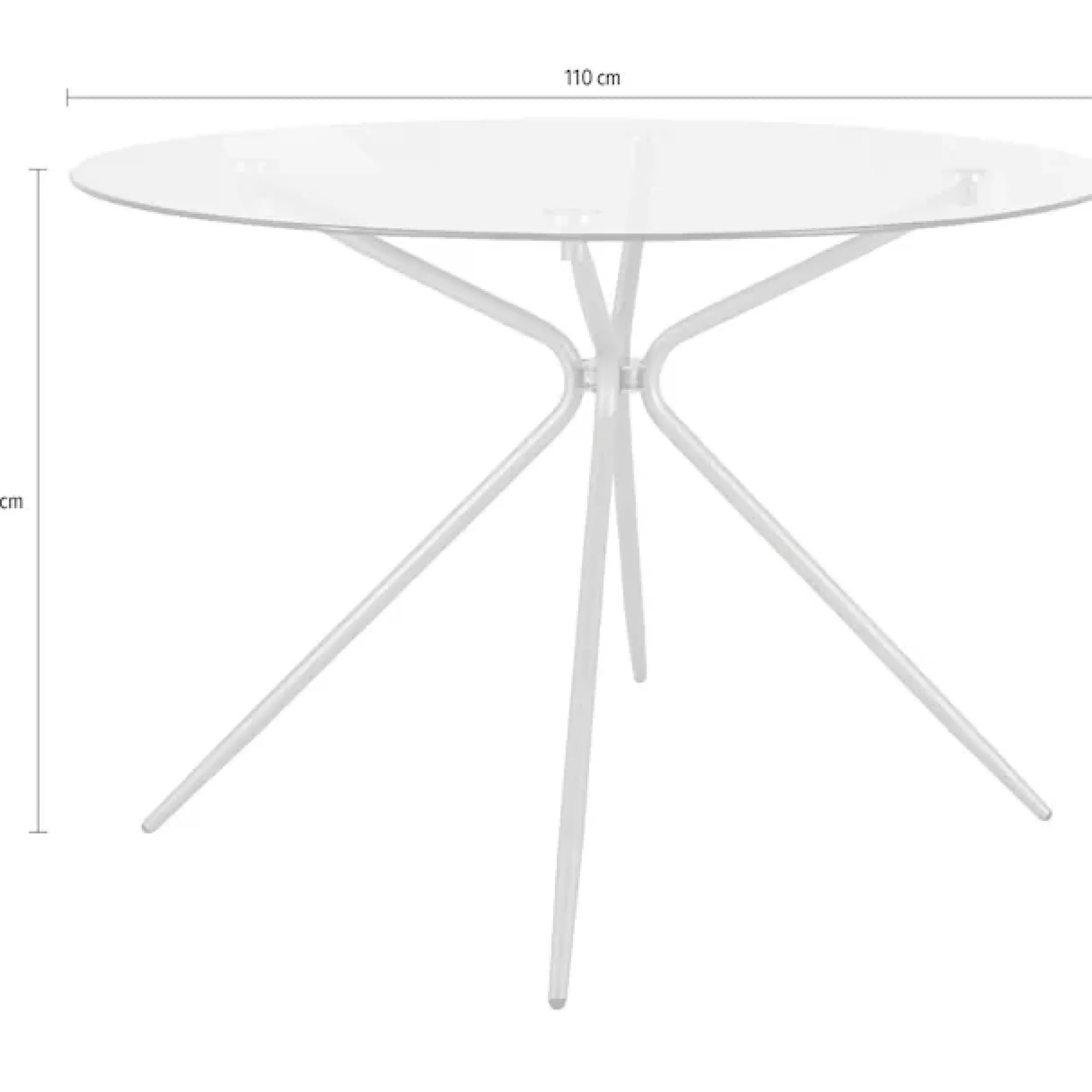 OTTO home Esstisch »Silvi, TOPSELLER!« Esstisch, Glastisch, Küchentisch, OTTOs Choice,rund, Ø110 cm, Metallgestell