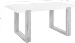 OTTO home Esstisch »Solid« weiße hochglanzfarbene Tischplatte, Breite 160 cm