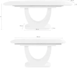 OTTO home Esstisch »Tisch Nia« inklusive Einlegeplatte, mit einer Hochglanz-Optik, Breite 160-200 cm