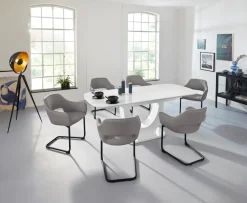 OTTO home Esstisch »Tisch Nia« inklusive Einlegeplatte, mit einer Hochglanz-Optik, Breite 160-200 cm