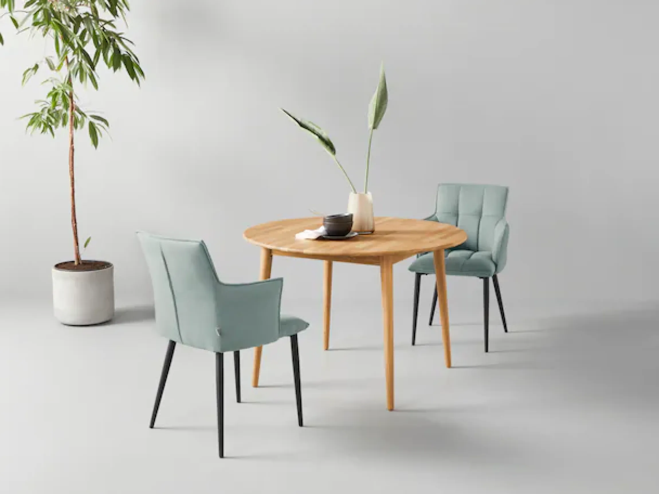 OTTO home Esstisch »Toarp« Massivholz Eiche Esszimmertisch im Scandi Look, FSC zertifiziert