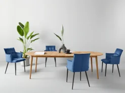 OTTO home Esstisch »Toarp« Massivholz Eiche Ausziehtisch, mit integrierter Einlegeplatte
