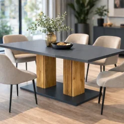 OTTO home Esstisch »Torino, Säulentisch, Speisetisch, Küchentisch, ausziehbar bis 180 cm« Platz für bis zu 6 Personen, verlängerbar durch Einlegeplatte