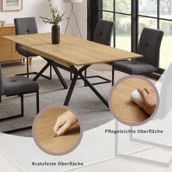 OTTO home Esstisch »Vendy« ausziehbarer Tisch mit pflegeleichter Oberfläche, 160-210 cm