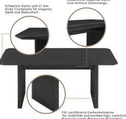 OTTO home Esstisch »Vorly« FSC-zertifizierte Esche, Schweizer Kante und pflegeleichte Oberfläche