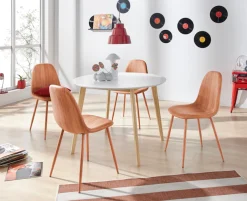 OTTO home Esszimmerstuhl »Blackburn« () aus Kunstleder und Metallbeinen, in 2 Farbvarianten, Sitzhöhe 49 cm