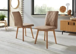 OTTO home Esszimmerstuhl »Brest« (Set) 2 Stk.Gestell aus Eiche Massivholz geölt