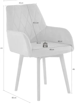 OTTO home Esszimmerstuhl »Brest« (Set) 2 Stk.Armlehnstuhl in Leder oder Microfaser, Gestell Eiche Massiv geölt