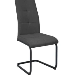 OTTO home Esszimmerstuhl »Calgoty« (Set) 2 Stk.Freischwinger, Webstoff Bezug, schwarzes Metallgestell