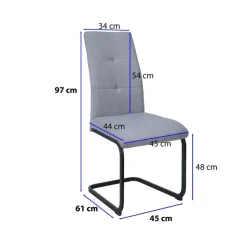 OTTO home Esszimmerstuhl »Calgoty« () 2 Stk.Freischwinger, gepolsterte Rückenlehne und Sitzfläche, Sitzhöhe 48 cm