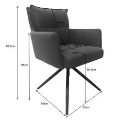OTTO home Esszimmerstuhl »Chiani« () 2 Stk.180° Auto Rückkehr, gepolsterte Rückenlehne, Armlehne und Sitzfläche