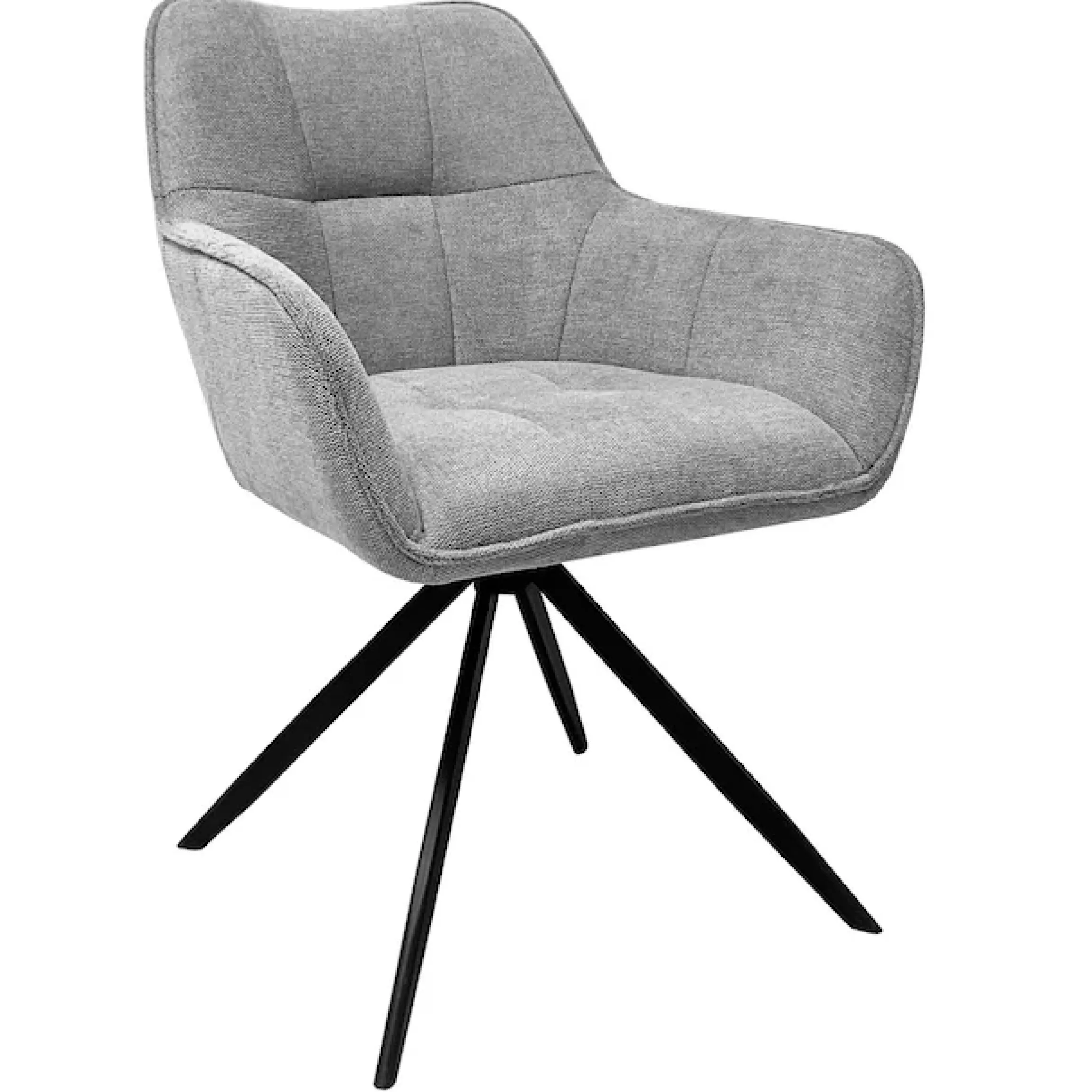 OTTO home Esszimmerstuhl »Christoffer« (Set) 2 Stk.Webstoff Bezug, pulverbeschichtetes schwarzes Metallgestell