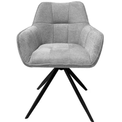 OTTO home Esszimmerstuhl »Christoffer« (Set) 2 Stk.Webstoff Bezug, pulverbeschichtetes schwarzes Metallgestell