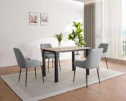 OTTO home Esszimmerstuhl »Cillian« (Set) 2 Stk.pflegeleichter Webstoff, schwarze Metallbeine, Sitzbreite 46 cm