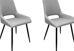 OTTO home Esszimmerstuhl »Derrek« (Set) 2 Stk.pflegeleichter Webstoff, schwarze Metallbeine, Sitzbreite 40 cm