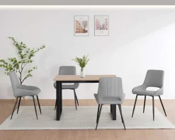 OTTO home Esszimmerstuhl »Derrek« (Set) 2 Stk.pflegeleichter Webstoff, schwarze Metallbeine, Sitzbreite 40 cm