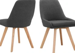 OTTO home Esszimmerstuhl »Dilla« (Set) 1 Stk.Webstoff Bezug, Massivholz Gestell, Sitzhöhe 48 cm