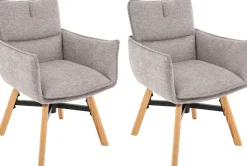 OTTO home Esszimmerstuhl »Elyssa« (Set) 2 Stk.massives Eichenholzgestell,pflegeleichter Webstoff, Drehfunktion