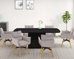 OTTO home Esszimmerstuhl »Elyssa« (Set) 2 Stk.massives Eichenholzgestell,pflegeleichter Webstoff, Drehfunktion