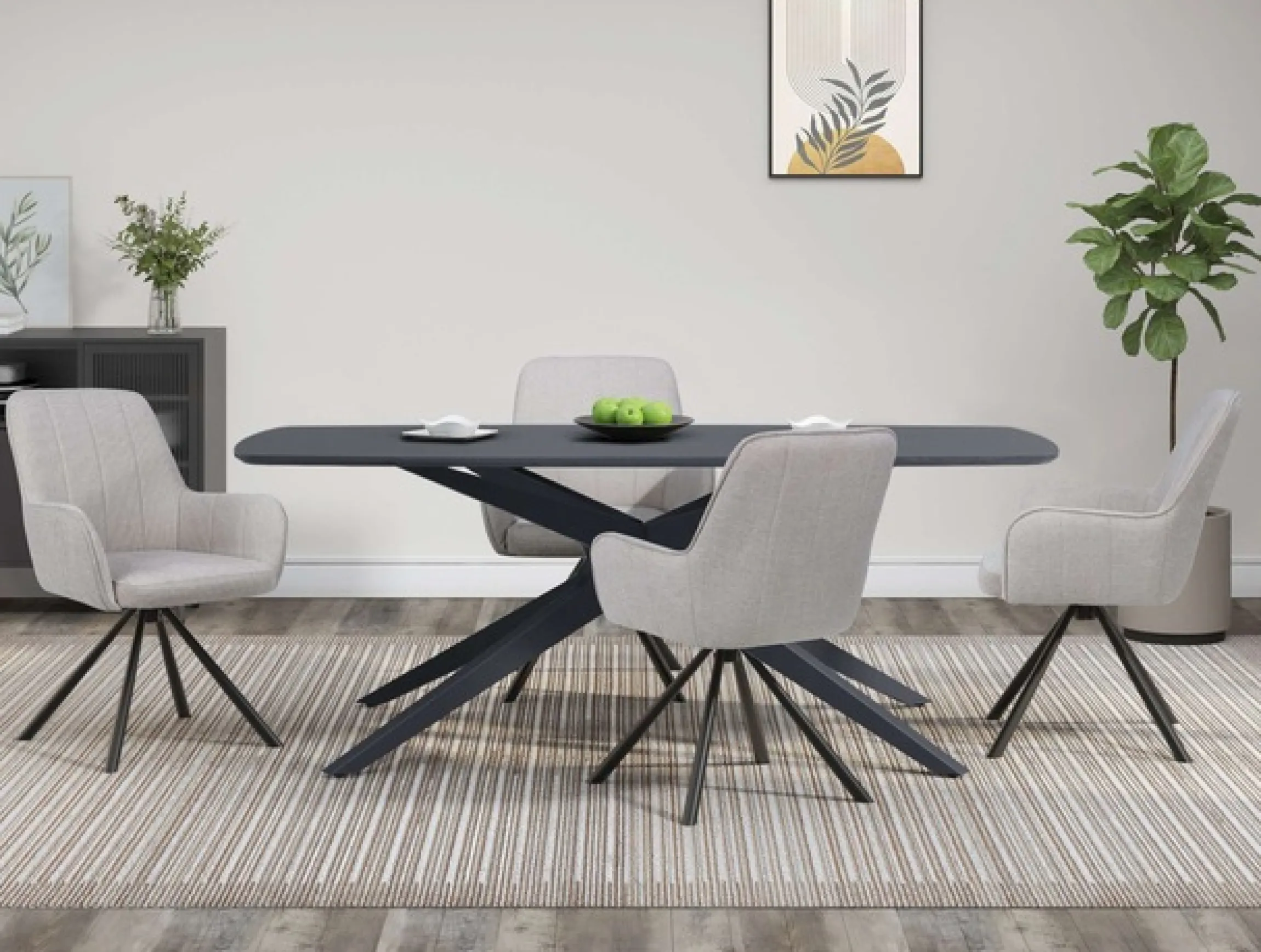 OTTO home Esszimmerstuhl »Flaurent« () 2 Stk.gepolsterte Rückenlehne, Armlehne und Sitzfläche, Sitzhöhe 50 cm