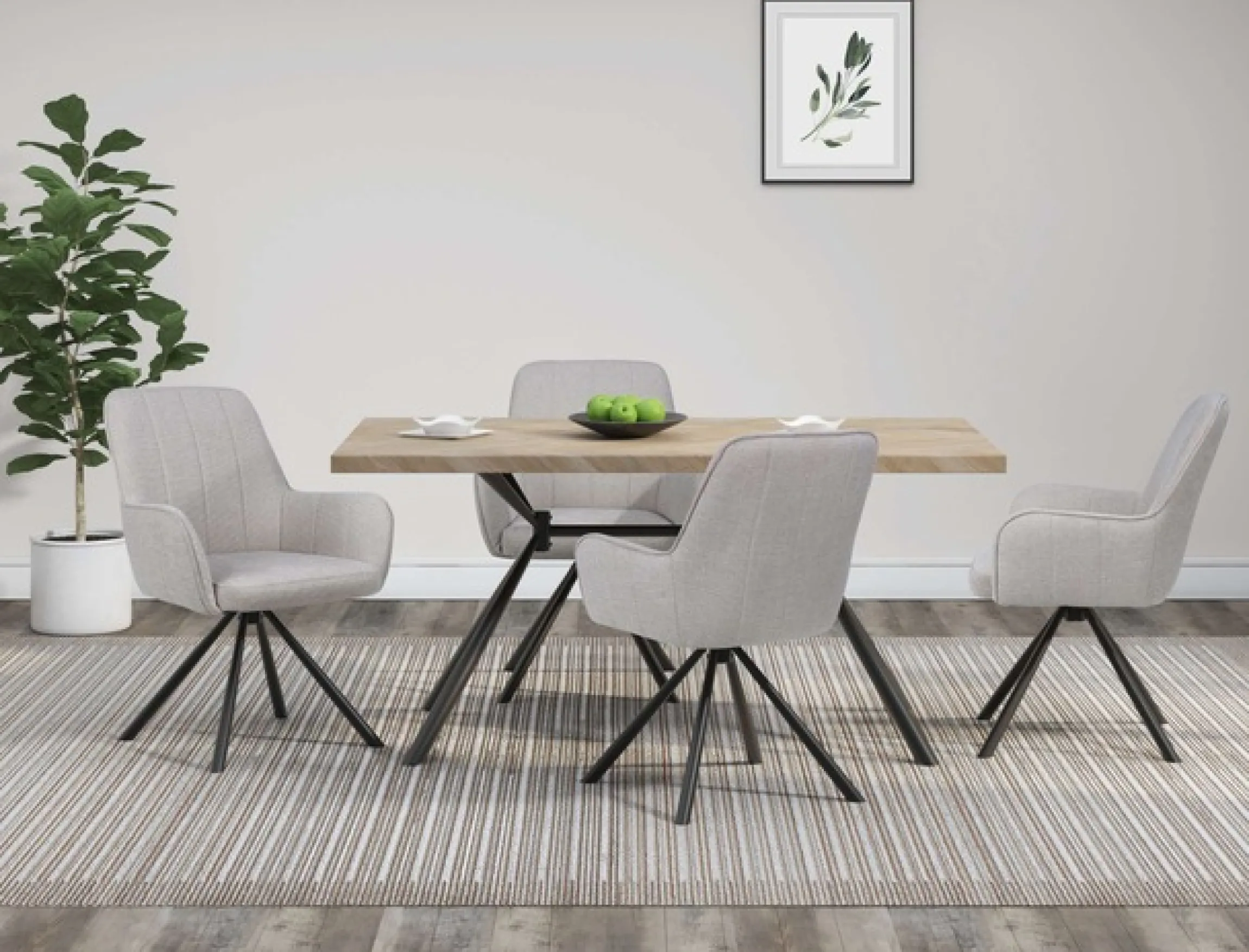 OTTO home Esszimmerstuhl »Flaurent« () 2 Stk.gepolsterte Rückenlehne, Armlehne und Sitzfläche, Sitzhöhe 50 cm