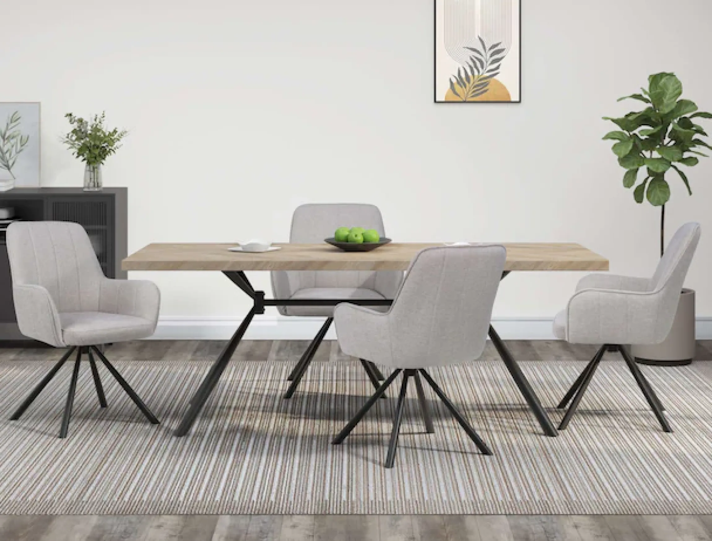 OTTO home Esszimmerstuhl »Flaurent« () 2 Stk.gepolsterte Rückenlehne, Armlehne und Sitzfläche, Sitzhöhe 50 cm