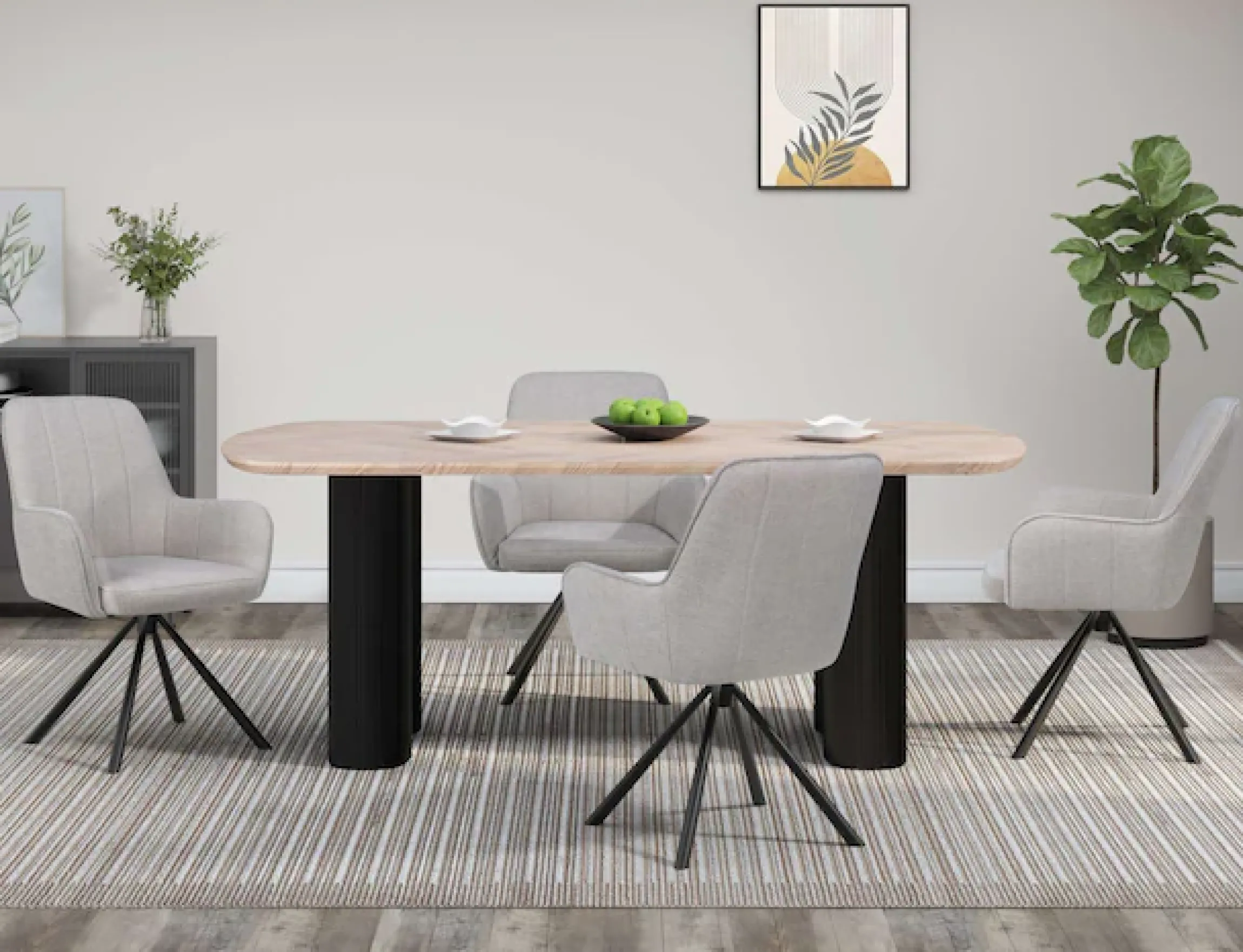 OTTO home Esszimmerstuhl »Flaurent« () 2 Stk.gepolsterte Rückenlehne, Armlehne und Sitzfläche, Sitzhöhe 50 cm
