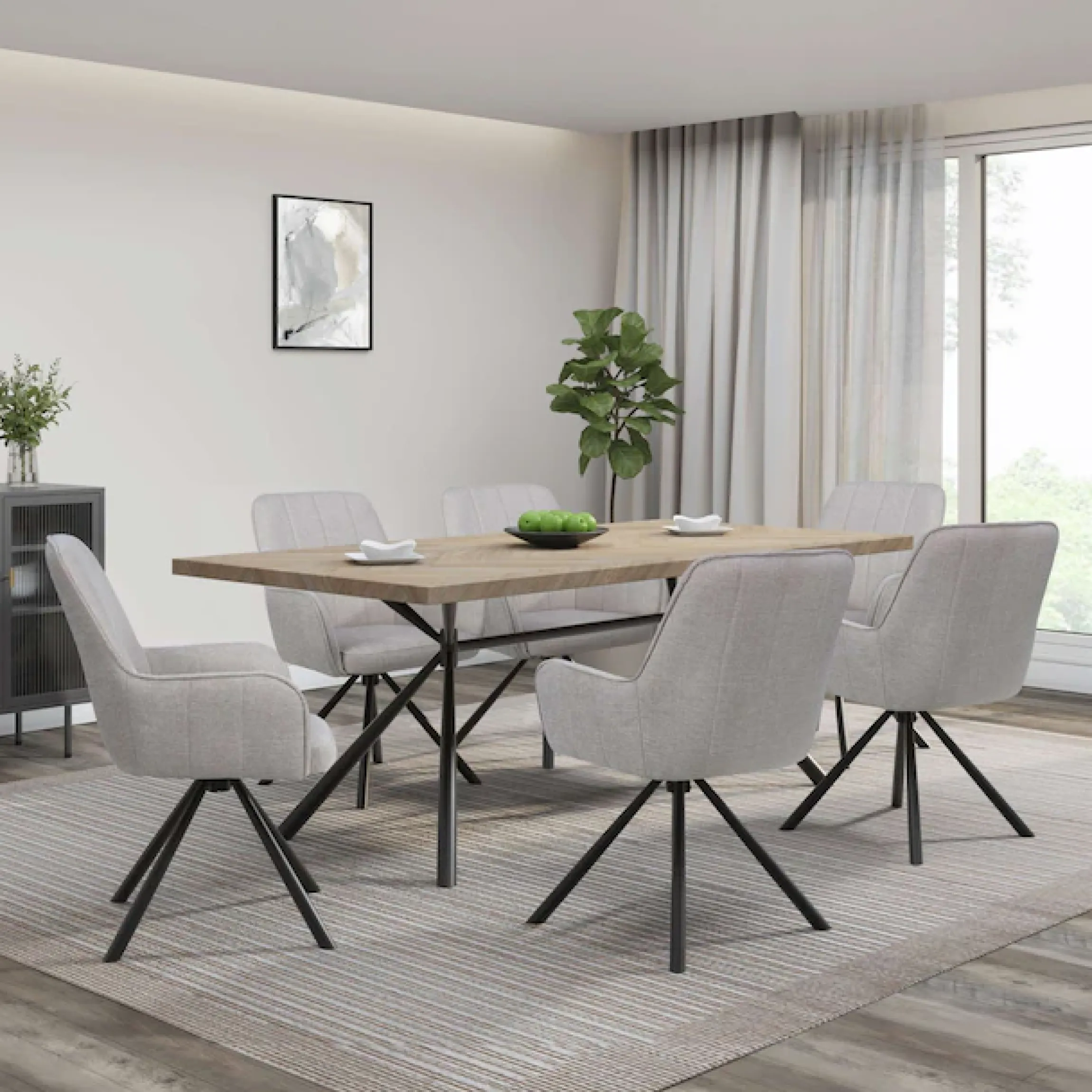 OTTO home Esszimmerstuhl »Flaurent« () 2 Stk.gepolsterte Rückenlehne, Armlehne und Sitzfläche, Sitzhöhe 50 cm