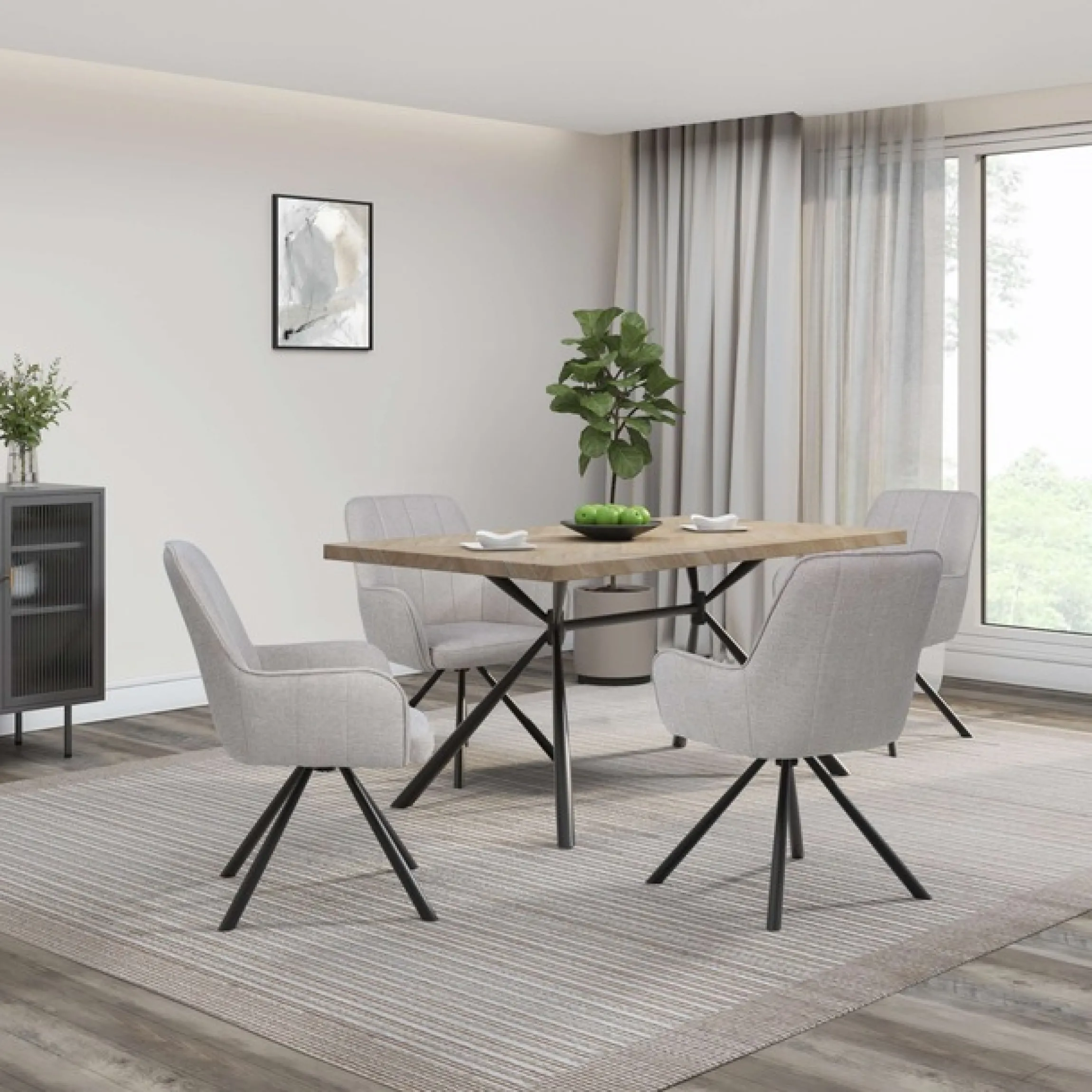 OTTO home Esszimmerstuhl »Flaurent« () 2 Stk.gepolsterte Rückenlehne, Armlehne und Sitzfläche, Sitzhöhe 50 cm