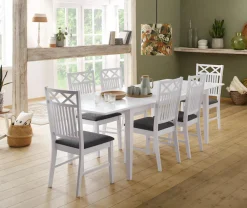 OTTO home Esszimmerstuhl »Fullerton, Holzstuhl« (Set) 2 Stk.mit attraktiven Fräsungen, Sitzhöhe 47 cm, Küchenstuhl