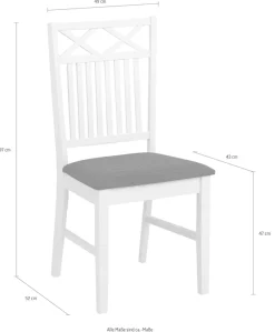 OTTO home Esszimmerstuhl »Fullerton, Holzstuhl« (Set) 2 Stk.mit attraktiven Fräsungen, Sitzhöhe 47 cm, Küchenstuhl