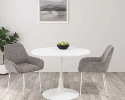 OTTO home Esszimmerstuhl »Gabbie« (Set) 2 Stk.mit weißen Metallbeinen, Webstoff Bezug, Sitzhöhe 47,5 cm