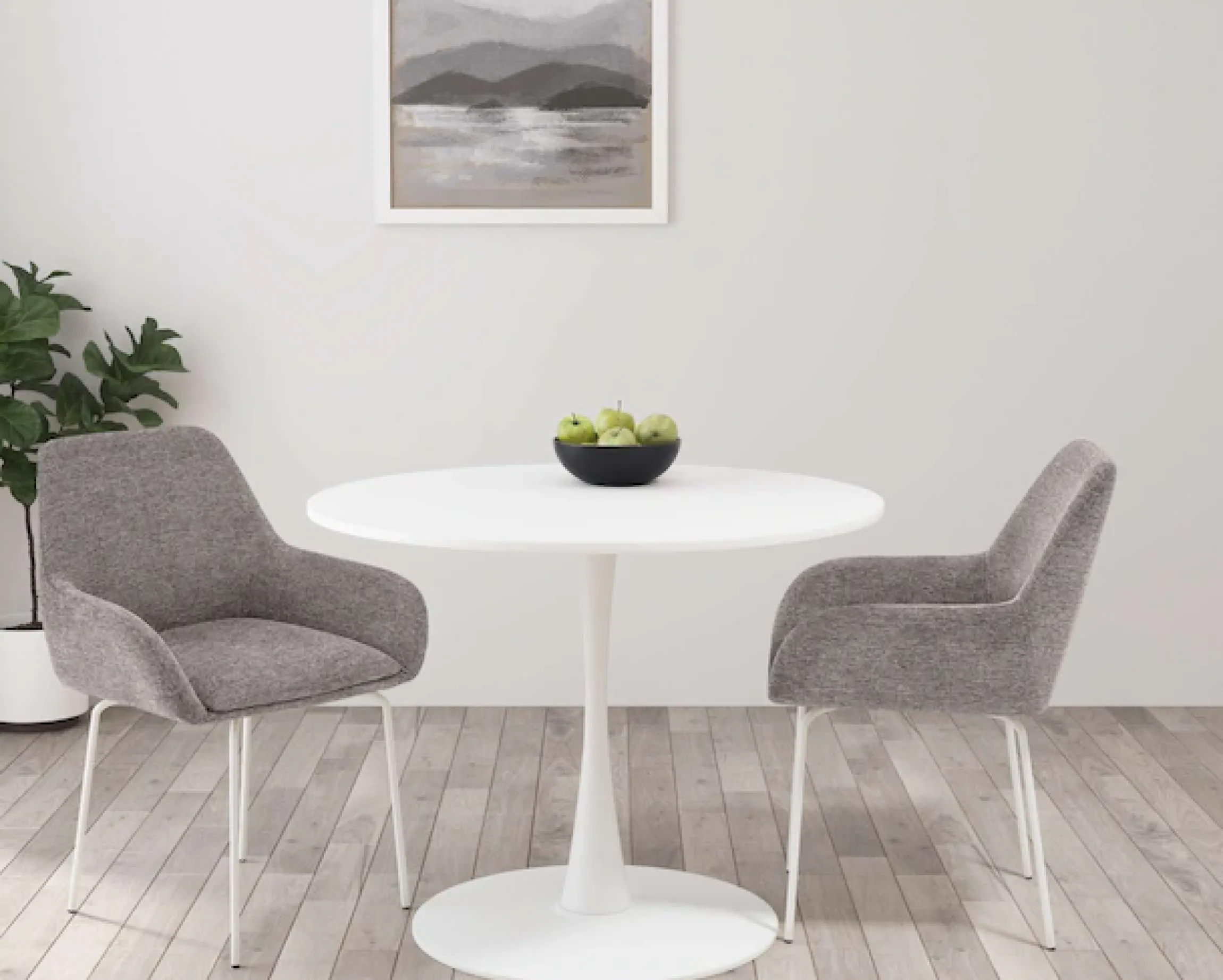 OTTO home Esszimmerstuhl »Gabbie« (Set) 2 Stk.mit weißen Metallbeinen, Webstoff Bezug, Sitzhöhe 47,5 cm