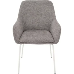 OTTO home Esszimmerstuhl »Gabbie« (Set) 2 Stk.mit weißen Metallbeinen, Webstoff Bezug, Sitzhöhe 47,5 cm