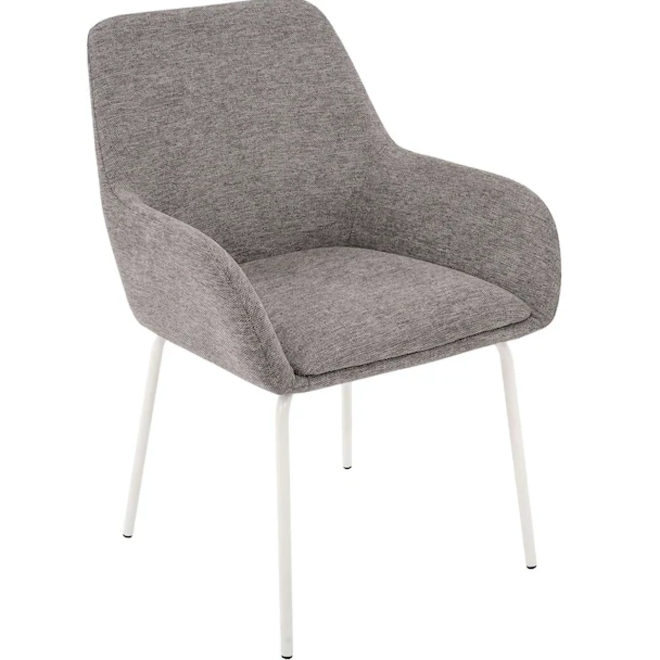 OTTO home Esszimmerstuhl »Gabbie« (Set) 2 Stk.mit weißen Metallbeinen, Webstoff Bezug, Sitzhöhe 47,5 cm