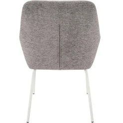 OTTO home Esszimmerstuhl »Gabbie« (Set) 2 Stk.mit weißen Metallbeinen, Webstoff Bezug, Sitzhöhe 47,5 cm