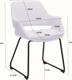OTTO home Esszimmerstuhl »Genna« (Set) 2 Stk.pflegeleichter Webstoff Bezug, edles Metallgestell, Sitzhöhe 47 cm
