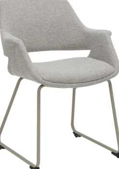 OTTO home Esszimmerstuhl »Genna« (Set) 2 Stk.pflegeleichter Webstoff Bezug, edles Metallgestell, Sitzhöhe 47 cm