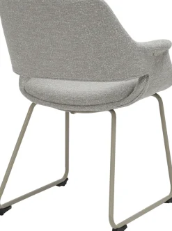 OTTO home Esszimmerstuhl »Genna« (Set) 2 Stk.pflegeleichter Webstoff Bezug, edles Metallgestell, Sitzhöhe 47 cm